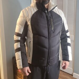 Bogner Men's Black and White Puffer Jacket